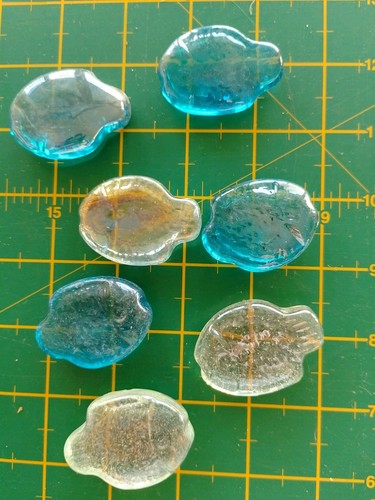 Glass pebble beads multi - pebble,
