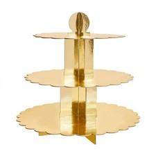 Gold foil tier cupcake stand - foil,