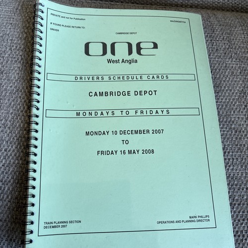 One railway drivers schedule - railway,