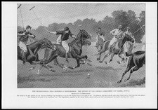 1902 Antique Print - LONDON Hurlingham Polo Match Challenge Cup Mallets  (151)