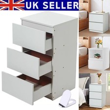 Modern Bedside Table Drawers Cabinet Bedroom Furniture Storage Nightstand Shelf