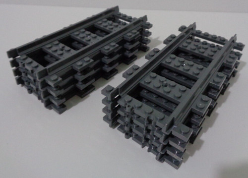 Lego train track straight - lego, dark