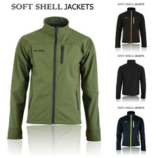 Soft Shell Fleece Lined Waterproof Windproof Outdoor Work Jacket Golf Men's UK