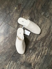Zara Ecru White Flat Mules