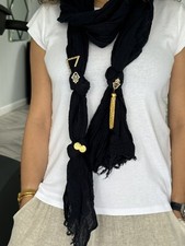 Decorated Handcrafted  scarfs for women, Boho Style,Summer,Muslin Fabric