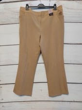 Ann Harvey Wide Leg Camel Colour Trousers Size 20 (#228-E1)