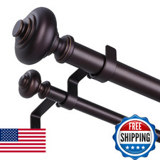 Bronze Double Curtain Rods for
