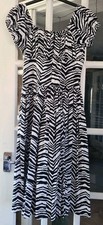 Bernie Dexter Vintage  Black N White Summer Dress Stunning Size  Medium
