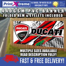 DUCATI CORSE BANNER SIGN SIGNS Indoor Outdoor GARAGE WORKSHOP MECHANIC