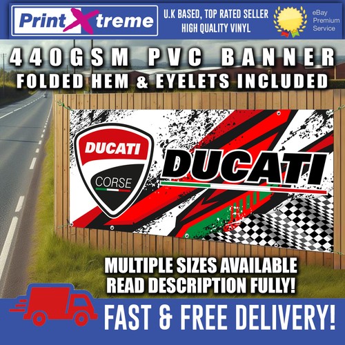 Ducati corse banner sign - ducati, signs