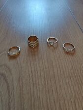 NEW X4 COSTUME RINGS GOLD PRIMARK