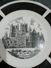Ely Abbey & Cathedral Reli Washbourne Souvenir decorative plate 11" Rare