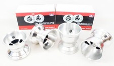DWT Douglas Aluminium Silver 110/145mm Cadet 950 Kart Wheel Rim Set
