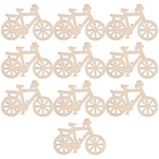 10Pcs DIY Wooden Bike Craft