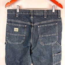 Lee Carpenter Jeans Denim Workwear Pants Mens 34x30 Blue