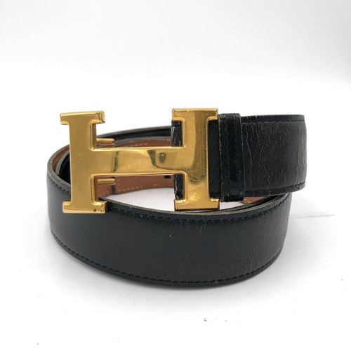 Hermes constance belt black - h,