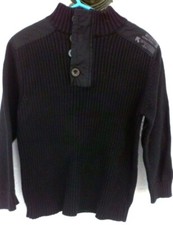 Boys' Black long sleeved Ribbed Jumper to fit age 4-5 years by Matalan
