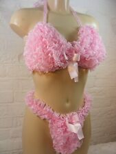 sissy PINK LACE PUFF bra