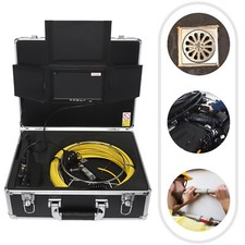 50M 7" TFT LCD Sewer Pipe Pipeline Drain Video Camera DVR Inspection CCTV C BGS