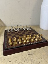 Vintage Leather Chess Board