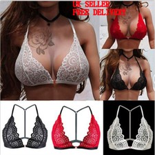UK Super Sexy Women Bras Lace See Through Lingerie Underwire Bra Underwear Tops