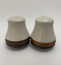 Denby Potters Vintage Stoneware Wheel Salt Pepper Shakers