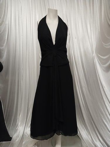 Sexy her long black evening - long,