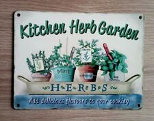 KITCHEN HERB GARDEN METAL SIGN