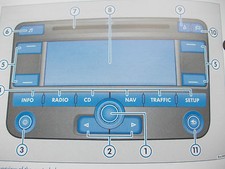 VW / VOLKSWAGEN RNS 300 NAVIGATION / SAT-NAV HANDBOOK POLO GOLF CADDY EOS