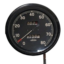 Vintage JAEGER 80mph Speedometer Gauge Pre-War Black for Classic British Car