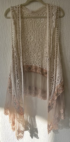 Knit lace asymmetrical - knit, vest