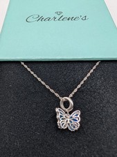 Double Blue Butterfly S925