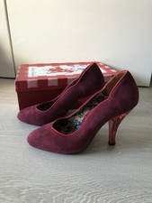 Miss L Fire Red Suede Heels