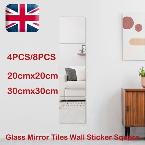 8pcs mirror tile wall - mirror,