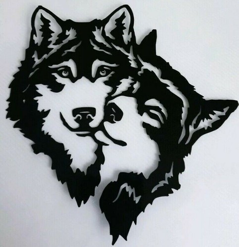 Wolf wildlife love dog - 1x,