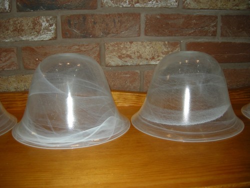 Two new white frosted glass - new,