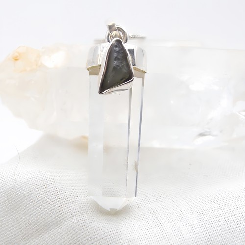 Moldavite himalayan quartz - himalayan,