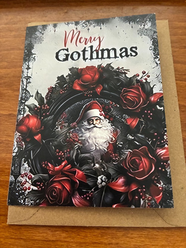 Gothic themed christmas - gothic, card