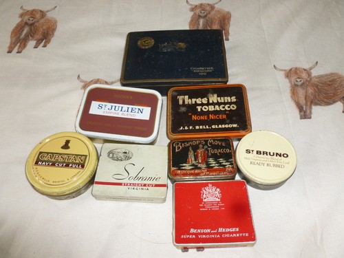 Vintage tobacco tins - tobacco, 8x