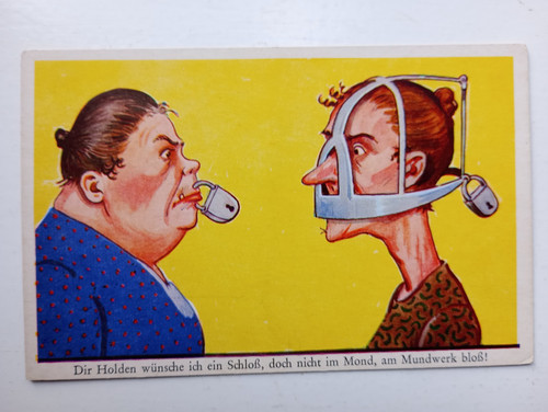 Anti suffragette postcard - postcard,