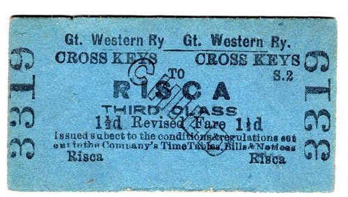 Railway ticket cross - railway, g.w.r.: