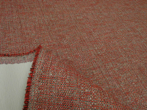 Metres red grey chenille - red,