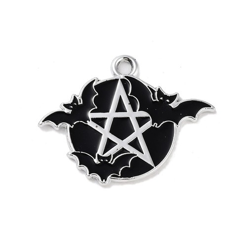 Enamel black bat - enamel,