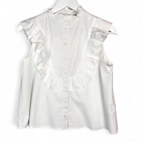 Topshop white ruffle - ruffle, seeveless