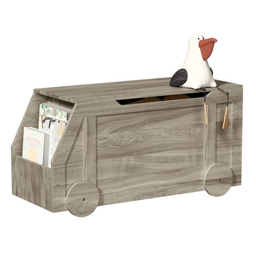 Toy box with - lid,, wooden