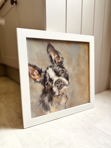 Framed oil painting panel - panel,