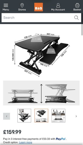 Duronic dm05d3 sit stand desk - dm05d3,