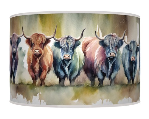 Watercolour highland cattles - watercolour,
