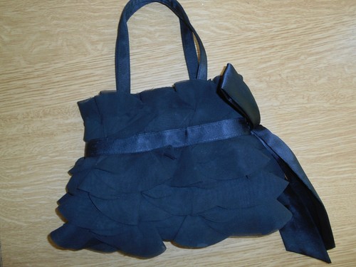 Vintage frilly handbag - handbag, by