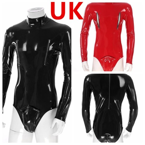 Mens bodysuit faux leather - bodysuit,